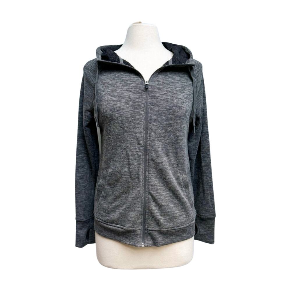 Gray Zip Up Hooded Jacket
